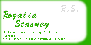 rozalia stasney business card